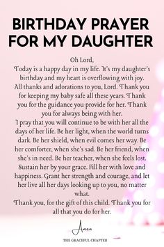 a birthday prayer for my daughter