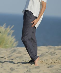 "Linen pants. Comfortable eco friendly straight summer linen pants with pockets. Casual women long trousers. This cozy natural linen pants will impact the felling of freedom and original style for every women who will wear it. The trousers are exceptionally comfortable and soft, made from prewashed and softened medium weight natural Lithuanian linen. You can choose from 47 different colors. * Please note that actual colors may vary due to your computer resolution and monitor color restrictions. Natural Linen Pants, Summer Linen Pants, Summer Linen, Long Trousers, Pants With Pockets, Pure Linen, Waist Pants, Linen Pants, Fabric Samples