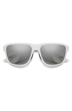 Timeless shades with nonslip nose pads feature ChromaPop lenses that filter out specific wavelengths of light for greater clarity and natural-looking color. 58mm lens width; 16mm bridge width; 145mm temple length 100% UV protection Evolve polymer Imported Classic White Shield Sunglasses With Uv Protection, White Square Frame Sunglasses With Polarized Lenses, White Square Frame Sunglasses With Mirrored Lenses, Classic White Sunglasses With Uva Protection, Classic White Shield Sunglasses With Uva Protection, Classic White Shield Sunglasses With Polarized Lenses, White Wayfarer Sunglasses With Gradient Lenses, Modern White Sunglasses With Uv Protection, White Wayfarer Sunglasses With Tinted Lenses