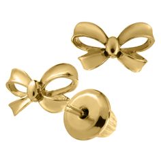 Golden Bow Earrings by Kury - Available at SHOPKURY.COM. Free Shipping on orders over $200. Trusted jewelers since 1965, from San Juan, Puerto Rico. Golden Bow, Golden Earrings, Bow Earrings, Jewelry Earrings, Yellow Gold, Stud Earrings, Yellow, Gold