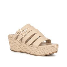 Vintage Foundry-Cornelia Wedge Sandal Elevate a summery look with the Cornelia wedge sandal from Vintage Foundry Co. The woven midsole and strapping design adds a dynamic touch to this pair. Synthetic Sandals With Woven Wedge Heel, Spring Open Toe Woven Leather Wedge Sandals, Spring Woven Leather Sandals With Wedge Heel, Summer Woven Leather Wedge Sandals With Round Toe, Casual Woven Leather Wedge Sandals, Spring Woven Leather Wedge Sandals, Beige Synthetic Wedge Sandals With Heel Loop, Beach Woven Leather Wedge Sandals, Casual Woven Leather Wedge Heels