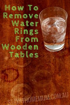 how to remove water rings from wooden tables