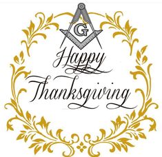 a happy thanksgiving card with an all seeing symbol