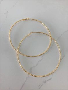 80MM Thin Diamond Cut Hoops in 18K Gold Filled Gold Hoops image 3 Hoops Gold, Gold Filled Hoops, Gold Filled Earrings, Solid Gold Jewelry, Gold Hoops, Gold Filled Jewelry, Diamond Cut, Earrings Gold, Jewelry Pieces