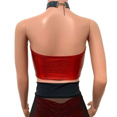 Red holo tube top bandeau Red spandex with slight holographic effect Fitted tube top bandeau with princess seams in front Handmade in the USA Princess Seams, Princess Seam, Tube Top, Womens Tops, Spandex, Red