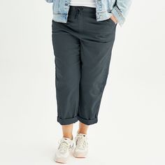 Revive your wardrobe with this Plus Size Sonoma Goods For Life® Easy Paper Bag Waist Capri. Utility Bottoms With Pockets For Travel, Utility Travel Bottoms With Pockets, Casual Travel Pants With Pockets, Travel Bottoms With Pockets For Fall, Fall Travel Bottoms With Pockets, Relaxed Fit Bottoms With Pockets For Travel, Relaxed Fit Travel Bottoms With Pockets, Spring Bottoms With Pockets For Everyday Use, Travel Pants With Pockets And Relaxed Fit