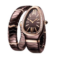 Bulgari Serpenti Spiga Watch 103060 Bvlgari Gold, Bvlgari Rose, Jewelry Must Haves, Single Twist, Rose Gold Crown, Singles Twist, Bvlgari Jewelry, Bvlgari Serpenti, Rose Gold Brown