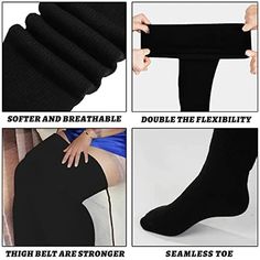 Womens Plus Size Thigh High Socks-Class Black Black Full-length Hosiery For Winter, Black Full-length Winter Hosiery, Black Full Length Hosiery For Winter, Full Length Black Hosiery For Winter, Black Thigh-high Stockings For Winter, Black Footless Tights For Winter, Black Thigh-high Winter Stockings, Comfortable Winter Hosiery In Solid Color, Comfortable Solid Color Winter Hosiery