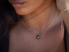 Introducing your new favorite everyday Tahitian pearl necklace. This classic floating pearl necklace is beautiful both when worn alone or stacked with your favorite layering chains. Available in both solid sterling silver and tarnish-resistant gold filled chain options. Length : 16 inches + 2 inch extender About the Pearl :  - 1 x Genuine Tahitian Black Pearl Purchased in Tahiti - 9.5-10mm - B/C Quality, Dark Color, Minimal Imperfections PLEASE NOTE : The necklace bracelet pictured is a represen Layering Chains, Floating Pearl Necklace, Tahitian Pearl Necklace, Tahitian Black Pearls, Tahitian Pearls, Dark Color, Pearl Chain, The Pearl, Gold Filled Chain