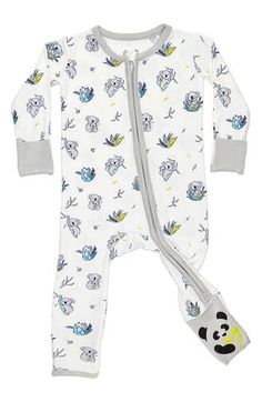 These snug-fitting pajamas are crafted from supersoft, breathable, temperature-regulating fabric that's gentle on your little one's skin. They convert from footie to pajamas, and smaller sizes feature fold-over hand covers to help prevent scratches. This item is designed to fit snugly, as it is not flame-resistant   Fold-over cuffs on sizes Newborn to 3–6 months help prevent accidental scratches   95% rayon, 5% spandex   Machine wash, tumble dry   Imported   OEKO-TEX®–certified materials free of Snug Long Sleeve Sleepwear, Soft Long Sleeve Onesie For Loungewear, Playful Fitted Onesie For Bedtime, Super Soft Long Sleeve Onesie For Playtime, Super Soft Long Sleeve Onesie For Bedtime, Long Sleeve Super Soft Onesie For Bedtime, Long Sleeve Onesie For Bedtime, Casual Cotton Footie For Bedtime, Cotton Long Sleeve Onesie For Sleep