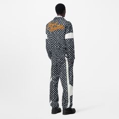 LOUIS VUITTON® - Monogram Printed Technical Track Top - Navy Blue Louis Vuitton Gifts, Graphic Motif, Trunk Bag, Stole Scarf, Leather Denim, Louis Vuitton Official, Monogram Bag, Buckle Shoes, Knitwear Dress