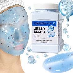 PRICES MAY VARY. 【Hyaluronic acid】- KERUILA's jelly mask powder contains Hyaluronic acid, it's has a certain activity, can penetrate into the skin strongly, participate in and improve the metabolism of skin cells, maintain the integrity of the stratum corneum moisture and fiber structure, improve the living environment of skin cells and promote the metabolism of skin tissue, enhance blood circulation, To achieve the purpose of moisturizing the skin. 【HOW TO USE JELLY MASK POWDER】- Mix the mask p Jelly Face Mask, For Face Skin Care, Mask For Face, Gel Face Mask, Jelly Mask, Mask Powder, Collagen Facial, Skin Tissue, Hydrating Mask