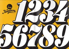 the numbers are in black and white on yellow background, as well as two letters that say