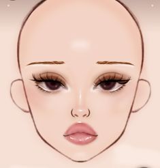 Makeup Look Drawing, Makeup Full Face, Asian Makeup Tutorials, Makeup Charts, Anime Eye Makeup, Makeup Drawing, Learn Makeup, Simple Makeup Tips