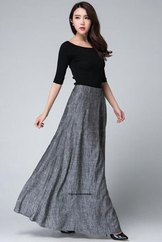 Grey maxi skirt with pleated detail wasit 1506# – XiaoLizi Elegant Long Gray Skirt, Gray Relaxed Maxi Skirt With Lined Skirt, Gray Relaxed Maxi Skirt With Lining, Gray Relaxed Fit Lined Maxi Skirt, Gray Relaxed Fit Maxi Skirt With Lining, Gray Flared Maxi Skirt With Lined Skirt, Gray Flared Maxi Skirt With Lining, Gray Flowy Maxi Skirt, Elegant Gray Fitted Maxi Skirt