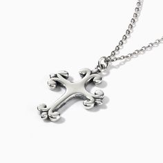 A deep and devoted connection to faith is something to honor. Express loyalty with a magnificent cross pendant. Although the design is straightforward, this pendant's elegance is unsurpassed.Material: Plating Color: Length: 450 mm Stainless Steel Cross Pendant Necklace For Faith, Elegant Memorial Cross Pendant Necklace, White Gold Cross Necklace With Clavicle Chain, Elegant Cross Necklace For Memorial, Stainless Steel Cross Necklace With Clavicle Chain, Elegant Stainless Steel Cross Pendant Necklace, Elegant Stainless Steel Cross Necklace, Symbolic White Gold Cross Necklace, Elegant Cross Jewelry For Memorial