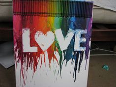 a box with the word love painted on it