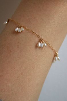 Gift Ideas For Girlfriend, Ideas For Girlfriend, Elizabeth Jewelry, Pearl Charm Bracelet, Layering Jewelry, Simple Hoop Earrings, Mini Hoop Earrings, Gold Bracelet Chain, Layered Jewelry