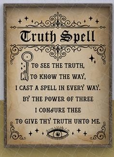 Truth Spell, Witchcraft Spells For Beginners, Charmed Book Of Shadows, Easy Spells, Witch Quotes, Witchcraft Books, Luck Spells