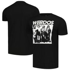 Gear up for spooky season with this The Craft Weirdos T-shirt. The printed design is perfect for showing your scary movie fandom. This lightweight tee from Ripple Junction is made of soft, comfortable material and has a slim fit. Black T-shirt For Halloween And Fan Conventions, Halloween Band Logo T-shirt For Streetwear, Halloween Band Merch T-shirt With Logo Print, Halloween Streetwear T-shirt With Band Logo, Halloween Grunge T-shirt With Logo Print, Halloween Grunge Logo Print T-shirt, Halloween Band Logo T-shirt Crew Neck, Halloween Crew Neck Tops With Band Logo, Black Halloween T-shirt With Logo Print