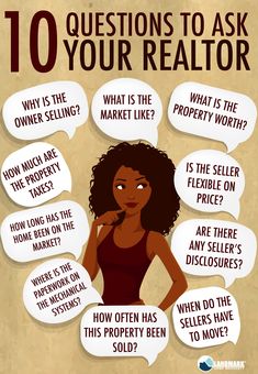 an image of a woman talking to her real estate agent on the phone with speech bubbles