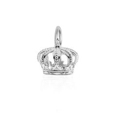 This mini regal replica crown charm in 925 solid sterling silver is fit for any English or royalty lover and makes a noble gift for the queen in your life. Elegant Sterling Silver Charms In White Gold, Elegant White Gold Sterling Silver Charms, Classic Sterling Silver Jewelry With Crown Design, Elegant Engraved Sterling Silver Charms, Classic Silver Jewelry With Crown Design, Classic White Gold Charms In Sterling Silver, Silver Jewelry With Structured Crown Design, Classic White Gold Sterling Silver Charms, Elegant Silver Engraved Charms