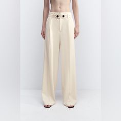 New Size Xs Hem Dress Pants, Asymmetric Jumpsuit, Flowy Wide Leg Pants, Flowy Jumpsuit, Cropped Flare Pants, Split Hem Dress, Zara Jumpsuit, Sequin Pants, Striped Wide Leg Pants