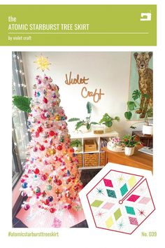 the atomic starburst tree skirt pattern is available for purchase at walmart stores