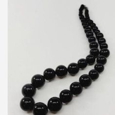 86.7g of pure amazing.Measures just under 18" in length.Perfect and classic.Comes wrapped in a box with bow.Check out my other listings for more jewelry. Bead Necklace, In A Box, Black Onyx, A Box, Silver 925, Onyx, Beaded Necklace, 925 Sterling Silver, Pure Products