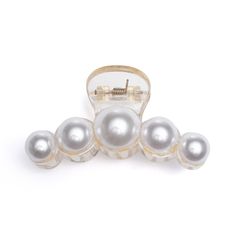 This gorgeous hair clip has everything you need: elegance, utility and shine. Love me in: Silk Pearl, Black Pearl DANNIJO web exclusive Silver Pearl Clip-on Earrings, Silver Clip-on Pearl Jewelry, Pearl Hair Clip Aesthetic, Pearl Claw Clip, White Clip-on Metal Pearl Earrings, Pearl Hair Clip, Silk Material, Wigs Hair Extensions, Pearl Hair