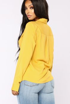 Available In Off White, Mustard, Black, Mocha And Olive Shirt Double Pockets 100% Rayon Imported | You Better Work Shirt II in Mustard Yellow size Medium by Fashion Nova Mustard Fashion, Olive Shirt, You Better Work, Work Shirt, Curve Dresses, Wrap Blouse, Womens Loungewear, Shirts Blouses, Work Shirts