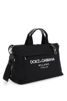 50% Polyamide, 20% Acrylic, 15% Viscose, 15% Calf leather Nylon Handbag, Mens Travel, Luggage Bags Travel, Mens Travel Bag, Dolce E Gabbana, Nylon Tote, Leather Cap, Dolce And Gabbana Man, Handbags For Men