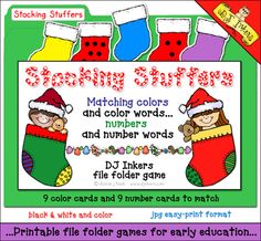 a christmas themed poster with stockings and socks on it's sides, which reads matching colors