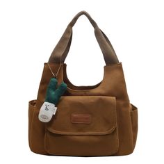 41051829108807 Brown Canvas Hobo Bag With Pockets, Casual Brown Satchel Canvas Bag, Brown Canvas Hobo Bag With Large Capacity, Large Capacity Brown Canvas Hobo Bag, Brown Handheld Canvas Bag With Large Capacity, Casual Brown Canvas Bag With Large Capacity, Casual Large Satchel With Double Handle, Casual Brown Large Capacity Canvas Bag, Brown Double Handle Canvas Bag With Pockets