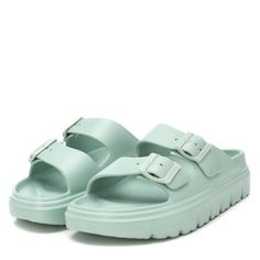 Take your style to the next level with Xti Shoes! These flat sandals are the perfect blend of casual and comfort. All rubber. Durable material and ultralight weight. Rhinestone Slides, Wide Width Sandals, Footbed Sandals, Jelly Sandals, Round Toe Heels, Toe Rings, Thong Sandals, Flat Sandals, Slide Sandals