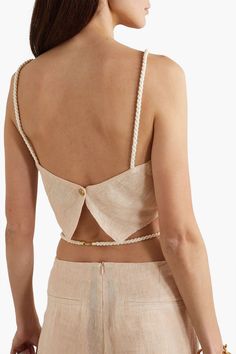 Shop on-sale LE KASHA Ashmant linen bra top for Woman. Browse the best deals from LE KASHA and luxury fashion at The Outnet. Linen Bra, Linen Bralette, Versace Top, Latest Bra, White Bralette, Denim Cutoffs, Organic Linens, Bra Top, Small Designs