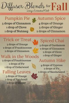 Diffuser Blends for Fall using Young Living Essential OIls Oil Remedies, Living Essentials Oils, Living Essentials, Oil Diffuser Blends