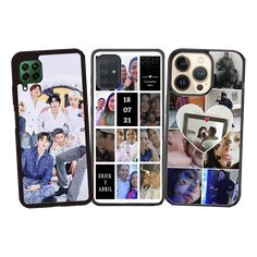 an iphone case with multiple photos on it