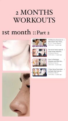 a woman's face with the words 2 months workouts