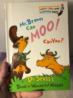 the book cover for mr brown can moo can you? by dr seuss