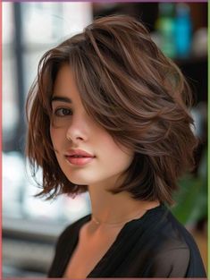 Short Haircuts For Women Layered, Bobs For Square Face Shape, Best Haircuts For Heart Shaped Face, Short Haircut Ideas For Women Bob Styles, Layered Hair Bob Short, Haircuts For Women Oval Face, Short Haïr Cut For Women, Short Haircut With Color, Hair Cuts Short For Women