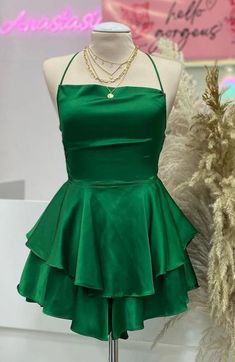 Green Short Homecoming Dress Birthday Party Gown fg6902 – formalgowns Hoco Dress Inspo Unique, Green Middle School Dance Dresses, Middle School Christmas Dance Dresses, Prom Dresses Green Short, Forest Green Dress Formal Short, Short Junior Prom Dresses, Green Surprise Dance Outfits, Forest Green Prom Dress Short, Middle School Prom Dresses Short