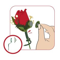 a person is holding a red rose in their left hand and touching it with the other hand