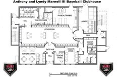 the floor plan for anthony and lynn marti's baseball club