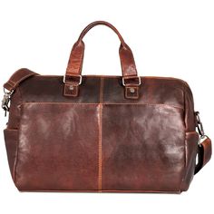 Voyager Day Bag/Duffle #7318 Brown Front Mens Duffle Bag, Cabin Bag, Leather Keyring, Buffalo Leather, Business Bag, Work Bag, Carry On Luggage, Day Bag, Duffel Bag