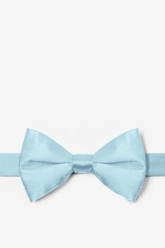 Sky Blue Pre-Tied Bow Tie Elegant Blue Adjustable Bow Tie, Blue Bow Tie With Butterfly Knot For Formal Events, Summer Black Tie Bow Tie With Satin Bow, Elegant Light Blue Tie For Black Tie Events, Classic Blue Ties For Party, Classic Blue Party Tie, Classic Blue Party Ties, Dapper Blue Satin Bow, Classic Blue Bow With Butterfly Knot