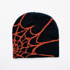 Y2K 2000s knitted warm spider web beanie / spiderweb beanie hat. Y2K hip hop punk skater skull cap Black with red web detailing Super warm and cosy Unisex adults 90s Y2K beanie FULLY TRACKABLE SHIPPING SERVICE. UK AND WORLDWIDE SHIPPING. Streetwear Knitted Beanie Cap, Knitted Cap For Streetwear, Knitted Cap Style Hat For Streetwear, Knitted Beanie For Streetwear, Knitted Hats For Streetwear, Black Knitted Hat For Streetwear, Black One Size Streetwear Hats, Black Punk Beanie Hat, Punk Style Black Beanie Hat