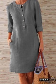 Cotton Linen Lizzy Dress Casual Long Sleeve Solid Color Dresses, Casual Fall Dresses With Pockets, Casual Long Sleeve Midi Dress For Day Out, Casual Plain Winter Dress, Casual Solid Color Dresses With Pockets, Casual Solid Dresses With Pockets, Casual Plain Dresses For Winter, Casual Long Sleeve Relaxed Fit Midi Dress, Casual Long Sleeve Midi Dress With Relaxed Fit