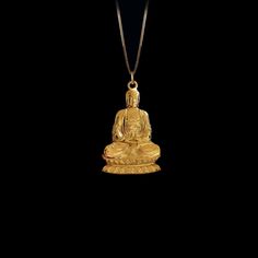 Find peace and enlightenment with our gold Buddha pendant, exquisitely crafted in the USA. Symbolizing serenity, wisdom, and spiritual awakening, each piece is a sanctuary of calm and reflection. PENDANT INFORMATIONThis pendant is made of real, solid gold.• Made in USA• Material: 14k or 18k solid gold• Finish: polished• Height: 1.28" (32,5 mm) | *includes the small circle, bail dimensions not included• Width: 0.8" (20,5 mm)• Pendant weight: approx. 6 grams (14k)• Bail: fits up to 4 mm chains• So Buddha Pendant Necklace, Gold Buddha, Buddha Pendant, Small Circle, Solid Gold Chains, Find Peace, Yellow Gold Pendants, Finding Peace, Elegant Jewelry