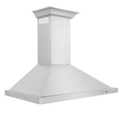 a white stove top with a chimney on it